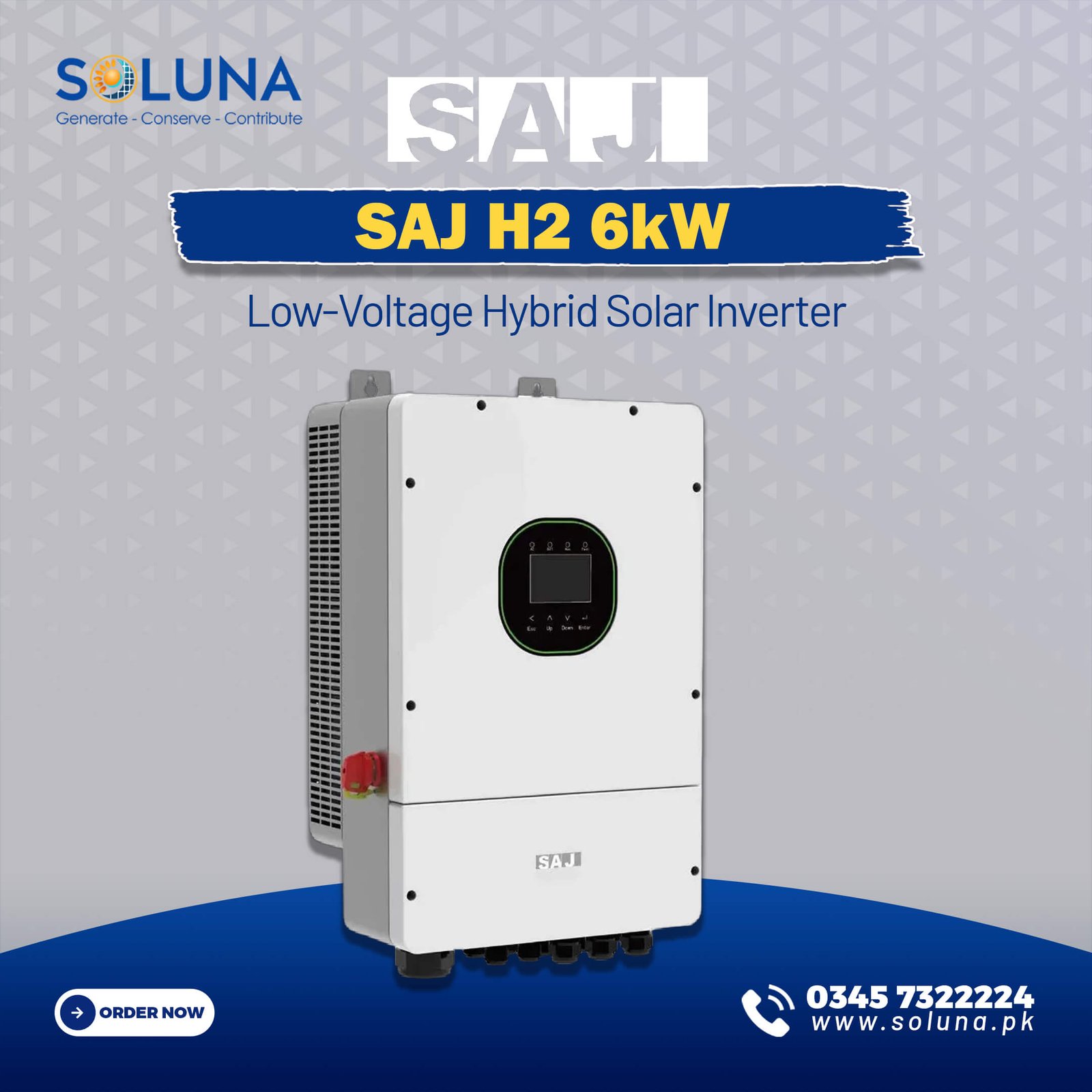 SAJ H2 6kW Low-Voltage Hybrid Solar Inverter