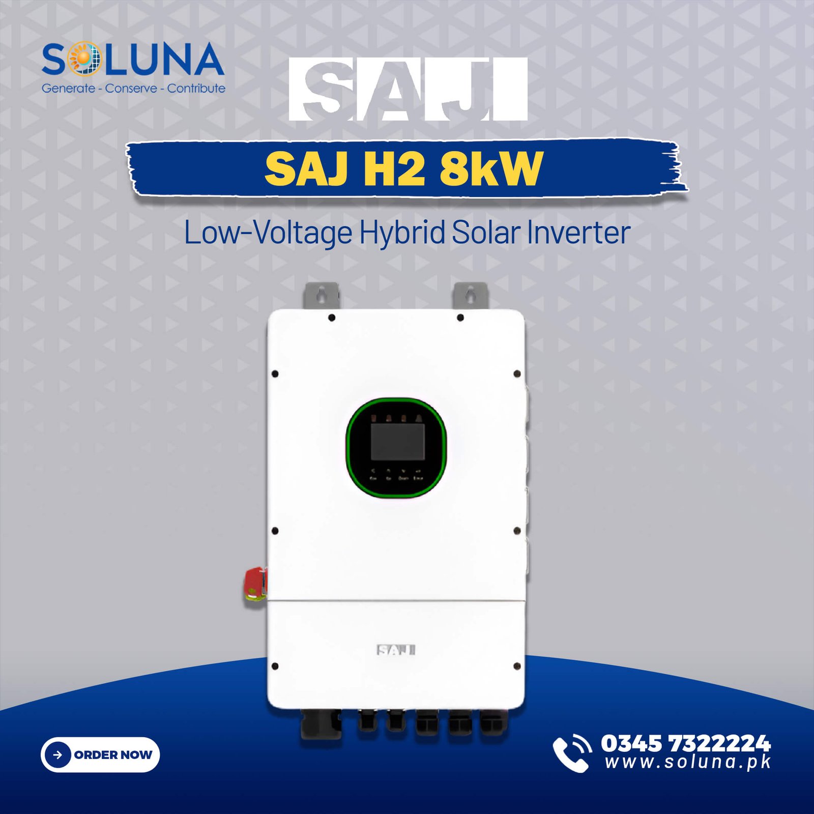 SAJ H2 8kW Low-Voltage Hybrid Solar Inverter